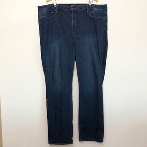 NYDJ Marilyn Straight Jeans Womens 24 W Blue Flattering Stretch Denim